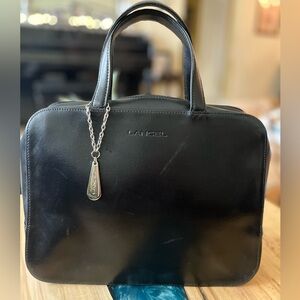 Lancel Vintage Black Leather Satchel HandBag